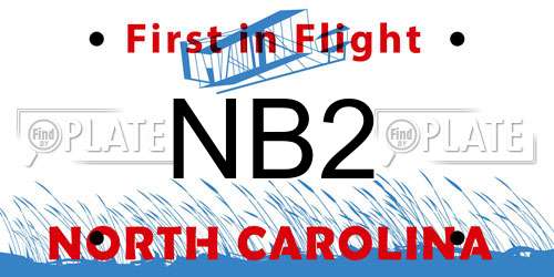 NB2 North Carolina License Plate