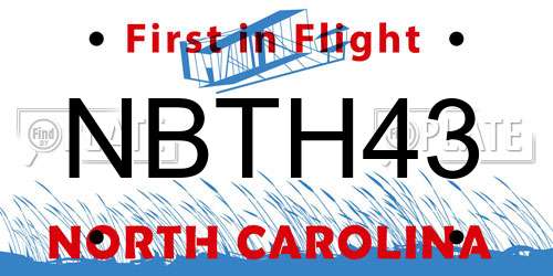 NBTH43 North Carolina License Plate