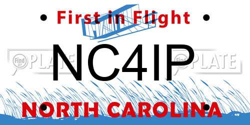 NC4IP North Carolina License Plate