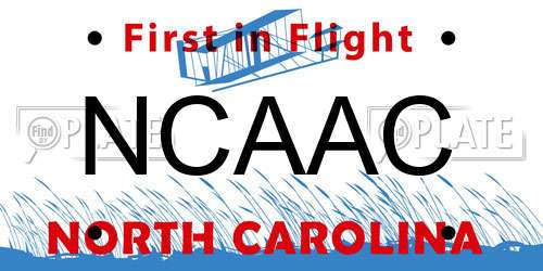 NCAAC North Carolina License Plate