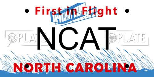 NCAT North Carolina License Plate