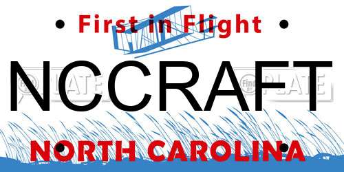 NCCRAFT North Carolina License Plate
