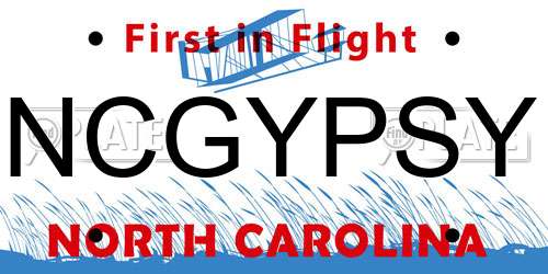 NCGYPSY North Carolina License Plate