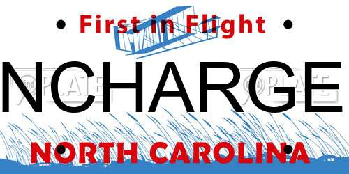 NCHARGE North Carolina License Plate