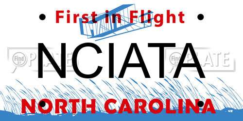 NCIATA North Carolina License Plate