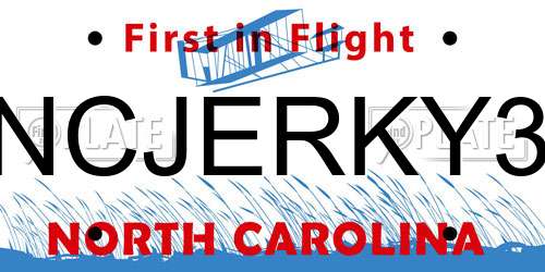 NCJERKY3 North Carolina License Plate