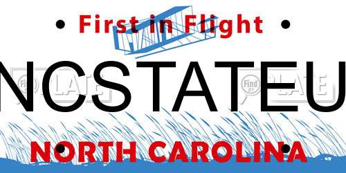 NCSTATEU North Carolina License Plate