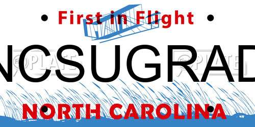 NCSUGRAD North Carolina License Plate