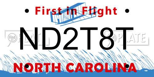 ND2T8T North Carolina License Plate