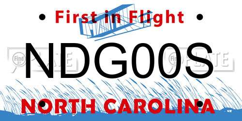 NDG00S North Carolina License Plate