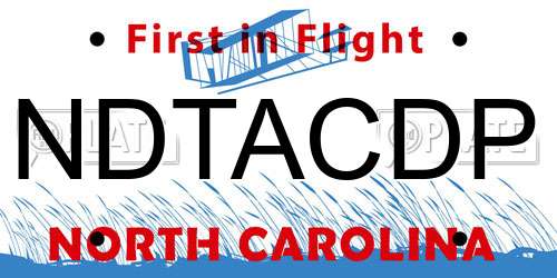 NDTACDP North Carolina License Plate