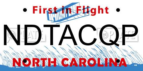 NDTACQP North Carolina License Plate