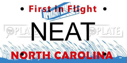 NEAT North Carolina License Plate