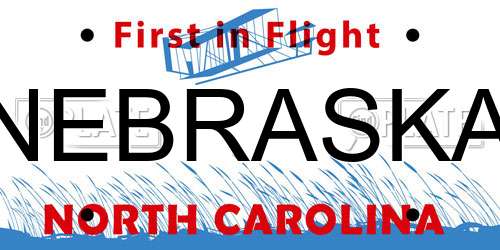 NEBRASKA North Carolina License Plate