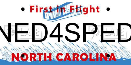 NED4SPED North Carolina License Plate