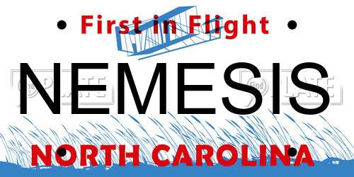 NEMESIS North Carolina License Plate
