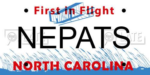 NEPATS North Carolina License Plate