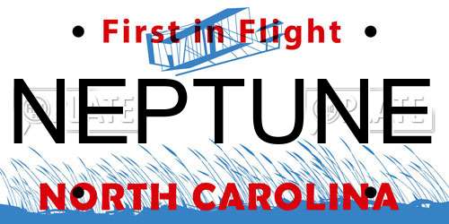 NEPTUNE North Carolina License Plate