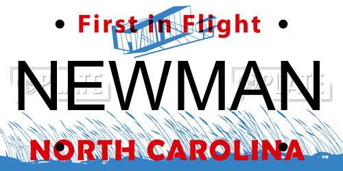 NEWMAN North Carolina License Plate