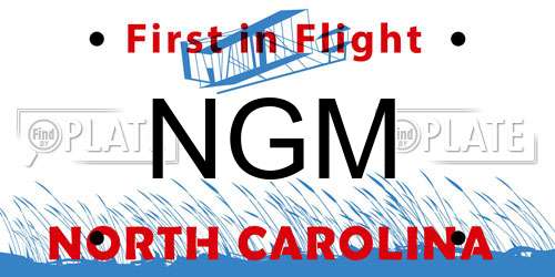 NGM North Carolina License Plate