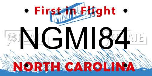 NGMI84 North Carolina License Plate