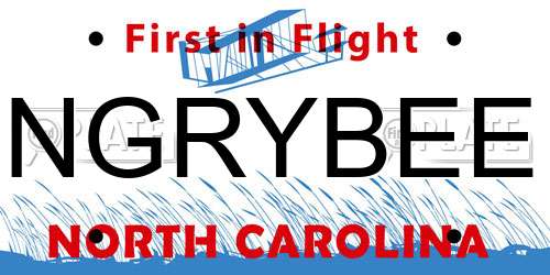 NGRYBEE North Carolina License Plate