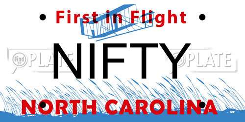 NIFTY North Carolina License Plate