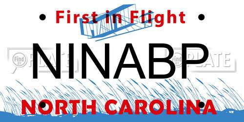 NINABP North Carolina License Plate