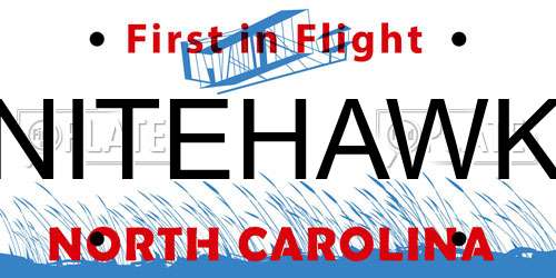 NITEHAWK North Carolina License Plate