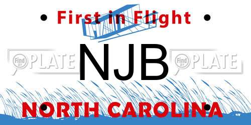 NJB North Carolina License Plate