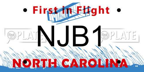 NJB1 North Carolina License Plate