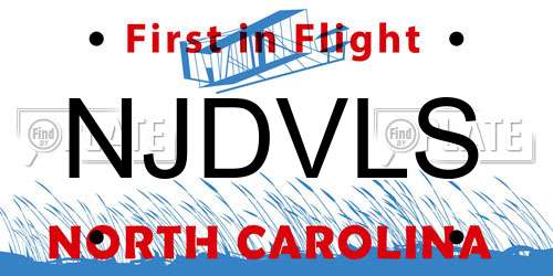 NJDVLS North Carolina License Plate