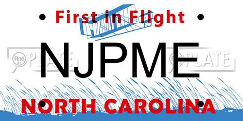 NJPME North Carolina License Plate