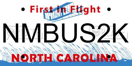 NMBUS2K North Carolina License Plate