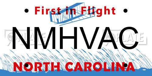 NMHVAC North Carolina License Plate