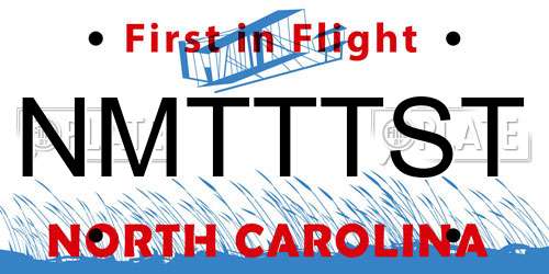 NMTTTST North Carolina License Plate