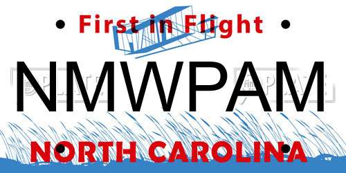 NMWPAM North Carolina License Plate