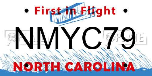 NMYC79 North Carolina License Plate