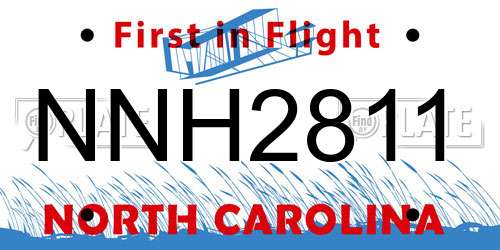 NNH2811 North Carolina License Plate