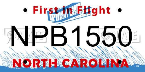 NPB1550 North Carolina License Plate