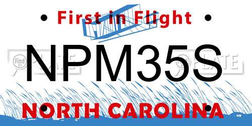 NPM35S North Carolina License Plate
