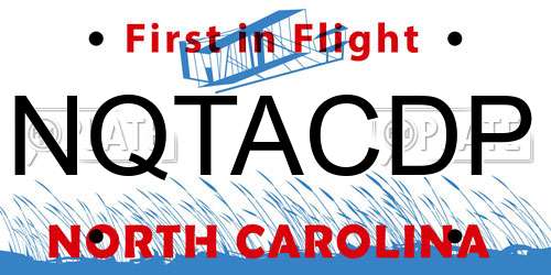 NQTACDP North Carolina License Plate