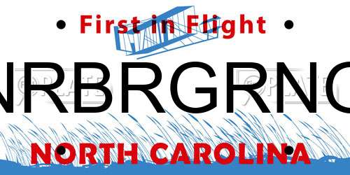 NRBRGRNG North Carolina License Plate