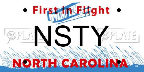 NSTY North Carolina License Plate