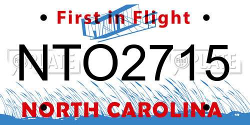NTO2715 North Carolina License Plate