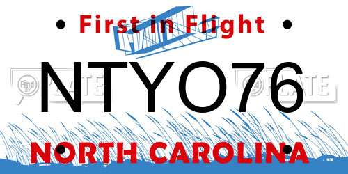 NTYO76 North Carolina License Plate