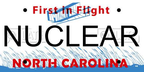 NUCLEAR North Carolina License Plate