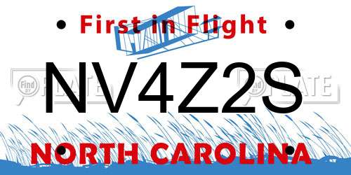 NV4Z2S North Carolina License Plate