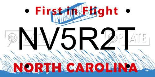 NV5R2T North Carolina License Plate