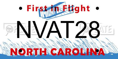 NVAT28 North Carolina License Plate